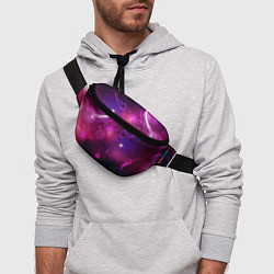 Поясная сумка Фиолетовые неоновые блики, цвет: 3D-принт — фото 2