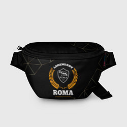 Поясная сумка Лого Roma и надпись legendary football club на тем, цвет: 3D-принт