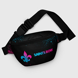 Поясная сумка Saints Row - neon gradient: надпись и символ, цвет: 3D-принт — фото 2