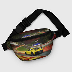 Поясная сумка Chevrolet Corvette на гоночной трассе, цвет: 3D-принт — фото 2
