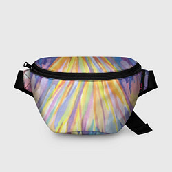 Поясная сумка Лучистая абстракция акварель, цвет: 3D-принт