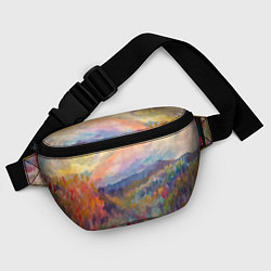 Поясная сумка Осенний пейзаж акварель, цвет: 3D-принт — фото 2
