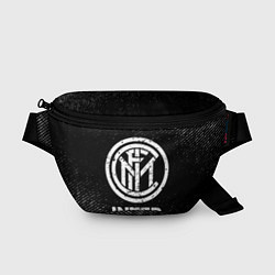 Поясная сумка Inter с потертостями на темном фоне, цвет: 3D-принт