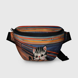Поясная сумка Крик котёнка мяу, цвет: 3D-принт