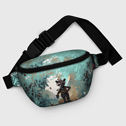 Поясная сумка Енот в стиле стимпанк, цвет: 3D-принт — фото 2