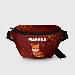 Поясная сумка Марина осенняя лисичка, цвет: 3D-принт