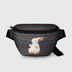 Поясная сумка Большой белый кролик, цвет: 3D-принт
