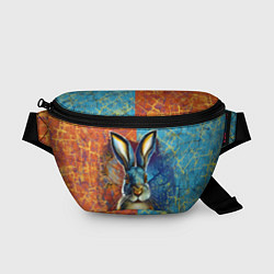Поясная сумка Огненный новогодний кролик, цвет: 3D-принт