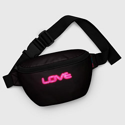 Поясная сумка Love - неоновая надпись, цвет: 3D-принт — фото 2