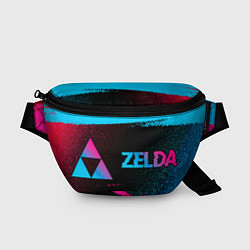 Поясная сумка Zelda - neon gradient: надпись и символ, цвет: 3D-принт