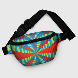 Поясная сумка Разноцветный туннель - оптическая иллюзия, цвет: 3D-принт — фото 2