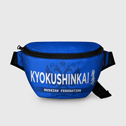 Поясная сумка Киокушинкай карате - на синем фоне, цвет: 3D-принт