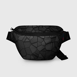 Поясная сумка Черные стальные плиты, цвет: 3D-принт