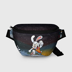 Поясная сумка Счастливый заяц 2023, цвет: 3D-принт
