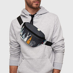 Поясная сумка Заяц и морковка, цвет: 3D-принт — фото 2