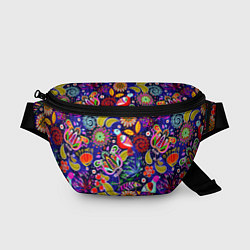 Поясная сумка Multicolored floral patterns