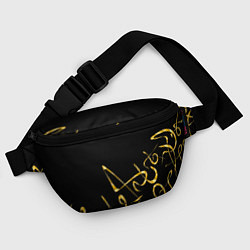 Поясная сумка Золотая каллиграфия на черном фоне, цвет: 3D-принт — фото 2