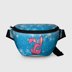 Поясная сумка Розовая зайка, цвет: 3D-принт