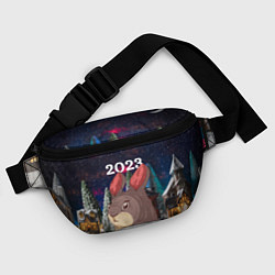 Поясная сумка Забавный кролик 2023, цвет: 3D-принт — фото 2