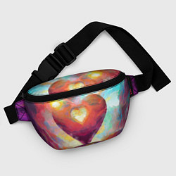 Поясная сумка Большое горячее сердце, цвет: 3D-принт — фото 2