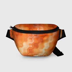 Поясная сумка Золотисто-оранжевый туманный паттерн, цвет: 3D-принт