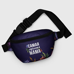 Поясная сумка Самая лучшая мама цветы, цвет: 3D-принт — фото 2