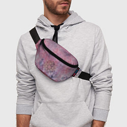 Поясная сумка Мандала гармонии, фиолетовая, космос, цвет: 3D-принт — фото 2