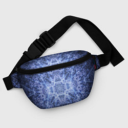 Поясная сумка Ледяные линии на синем цвете, цвет: 3D-принт — фото 2