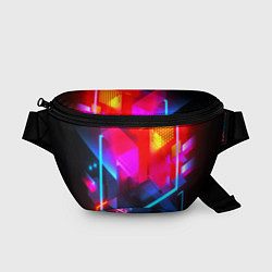 Поясная сумка Neon stripes color, цвет: 3D-принт