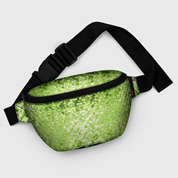 Поясная сумка Геометрическое зелёное искажение в пространстве, цвет: 3D-принт — фото 2