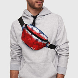 Поясная сумка Grunge strips colors, цвет: 3D-принт — фото 2