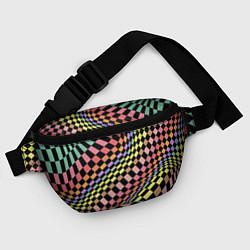 Поясная сумка Colorful avant-garde chess pattern - fashion, цвет: 3D-принт — фото 2
