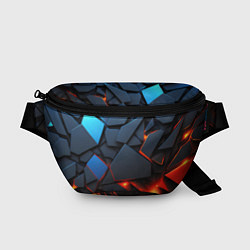 Поясная сумка Геометрия объемные плиты, цвет: 3D-принт