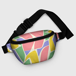 Поясная сумка Абстрактные разноцветные фигуры, цвет: 3D-принт — фото 2