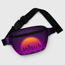 Поясная сумка Futuristic Retro City, цвет: 3D-принт — фото 2