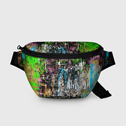 Поясная сумка Красочный фон в стиле гранж, цвет: 3D-принт