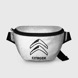 Поясная сумка Citroen с потертостями на светлом фоне, цвет: 3D-принт