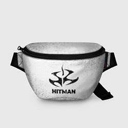 Поясная сумка Hitman с потертостями на светлом фоне, цвет: 3D-принт