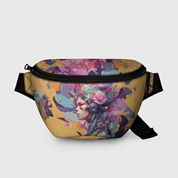 Поясная сумка Киберлетчица в цветах - Хуф и Ся, цвет: 3D-принт