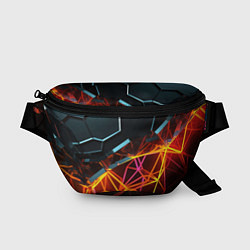 Поясная сумка Разломленные плитки, цвет: 3D-принт