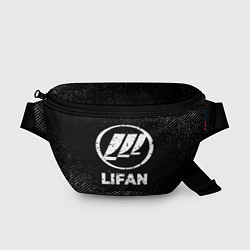 Поясная сумка Lifan с потертостями на темном фоне, цвет: 3D-принт