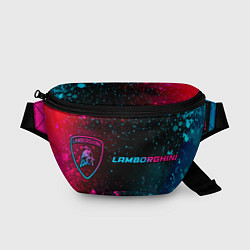 Поясная сумка Lamborghini - neon gradient: надпись и символ, цвет: 3D-принт