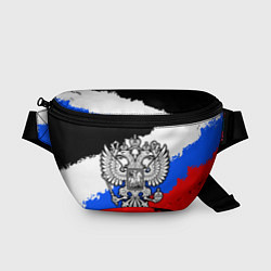 Поясная сумка Триколор - герб РФ, цвет: 3D-принт