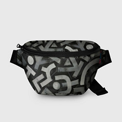 Поясная сумка Шрифтовые узоры, цвет: 3D-принт