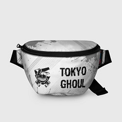Поясная сумка Tokyo Ghoul glitch на светлом фоне: надпись и симв, цвет: 3D-принт