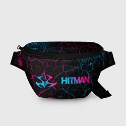 Поясная сумка Hitman - neon gradient: надпись и символ, цвет: 3D-принт