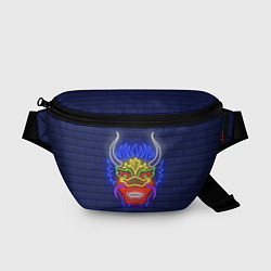 Поясная сумка Неоновый японский дракон, цвет: 3D-принт