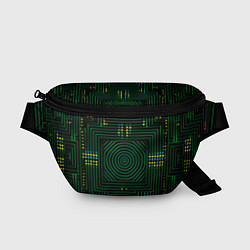 Поясная сумка Зелёная электросхема, цвет: 3D-принт