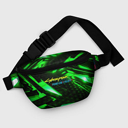 Поясная сумка Cyberpunk 2077 phantom liberty neon green, цвет: 3D-принт — фото 2