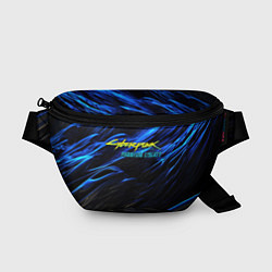 Поясная сумка Black blue cyberpunk phantom liberty, цвет: 3D-принт